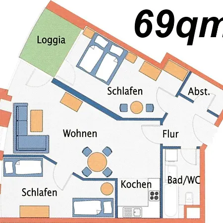 Haus Nordseebrandung B2 3 * Cuxhaven